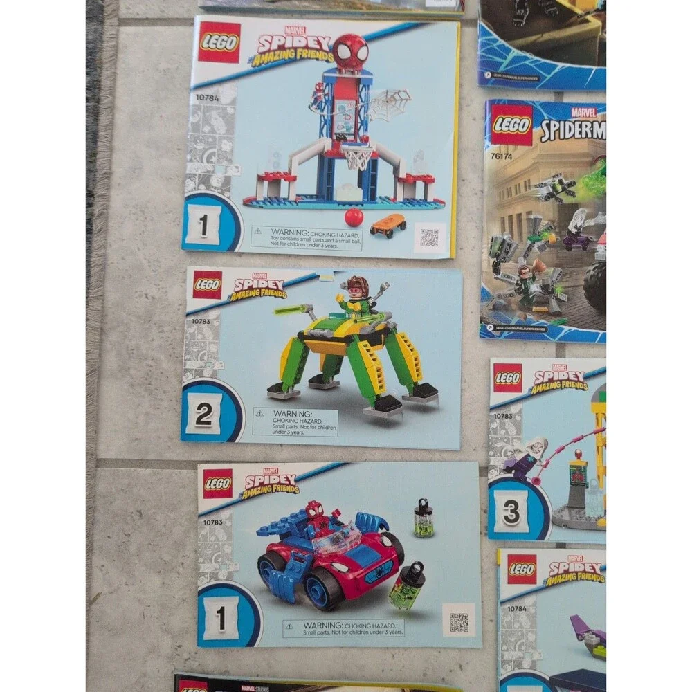 Spiderman Marvel Lego Lot of 16 INSTRUCTIONS ONLY